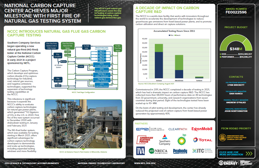 Capture Center Achieves Major Milestone with First
      Fire
      of Natural Gas Testing System