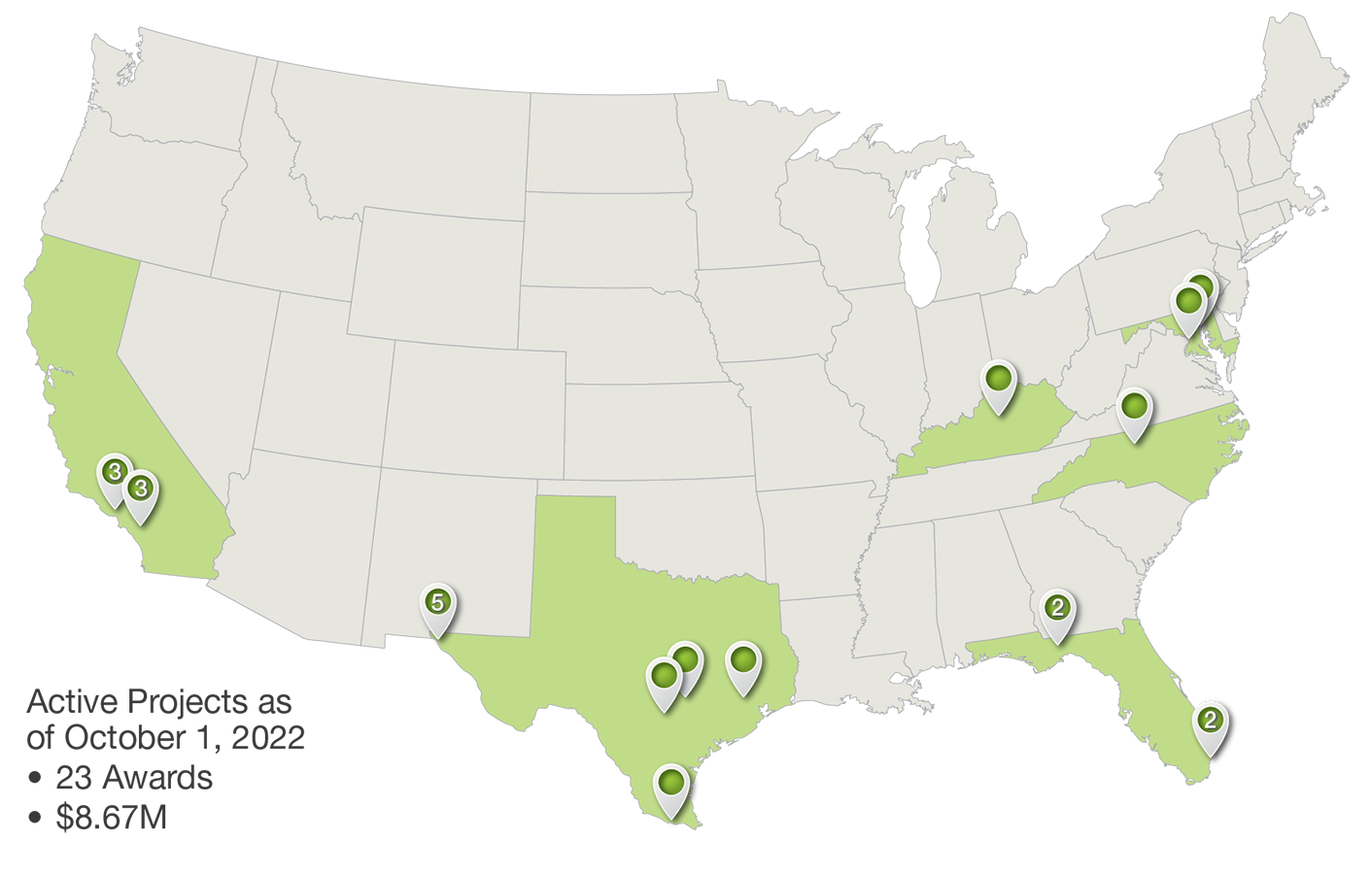 Figure 2. Participating HBCU-MSI States and City Locations