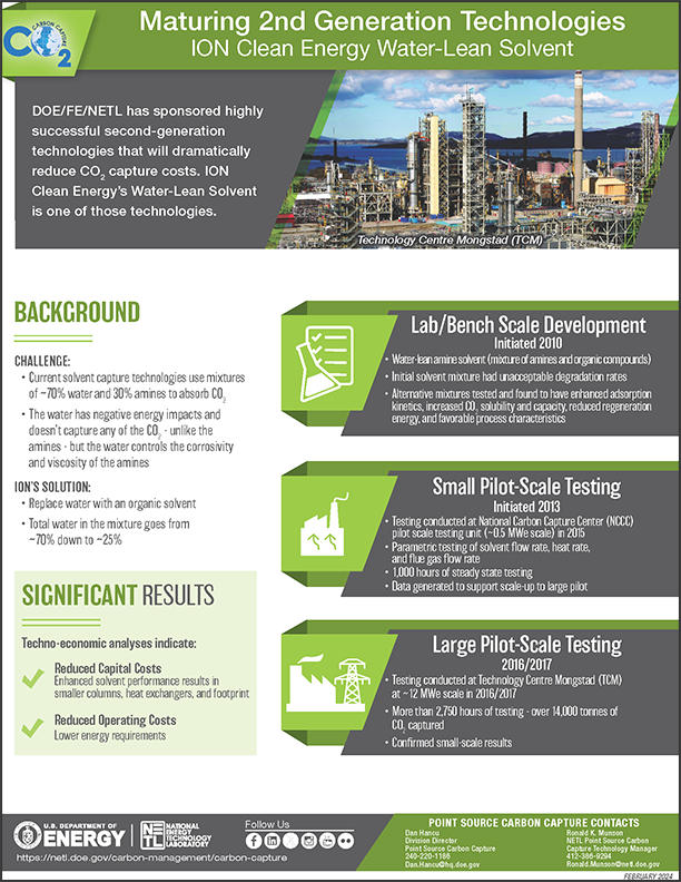 DOE-FE/NETL Carbon Capture R&D Program Program structure and focus along with highlights of the technology areas considered.