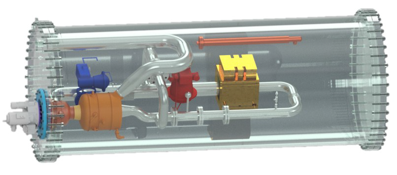 A compact (truck scale) design of a scalable SOFC-GT integrated reformer system.