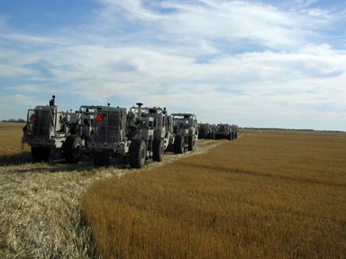 Vibratory equipment used as a seismic source during the field acquisition.