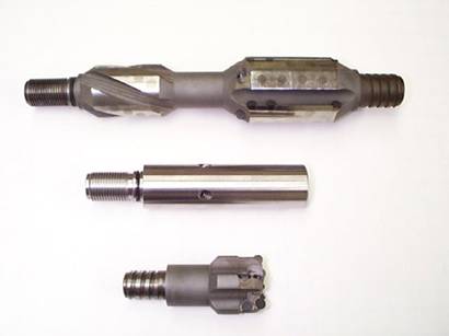 Reamer, flow diverter and bit for CRTMDS tool.