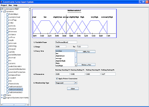 A close-up of the Fuzzy Set Definition module.