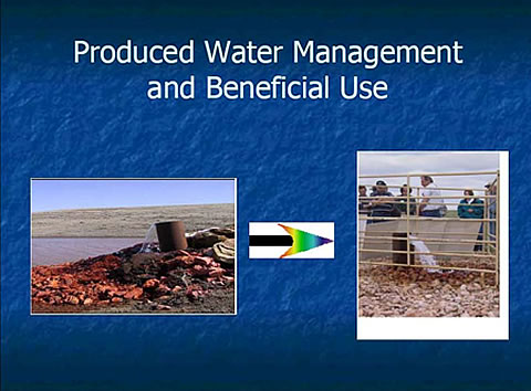 The goal: Managing produced water optimally through beneficial uses.