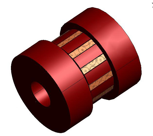3-D visualization of a compact, powerful ultra-high-speed electric motor specifically designed for drilling.