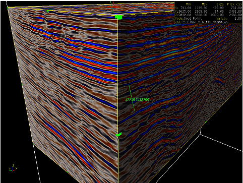 Well 2700 and PS seismic volume from Seitel