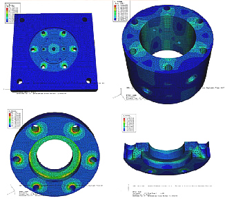 The 2D Chamber can be operated with either one or two 2-inch ID sapphire windows. It contains 6 accessible ports with electrical feed-through wires and optical feed-through. The cell is designed to withstand 30MPa gas pressure. A comprehensive FEM numerical simulation was conducted to verify the design of all components.