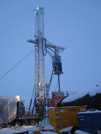 Coiled tubing unit rigged-up to wellhead for displacement of fluids from tubing and casing