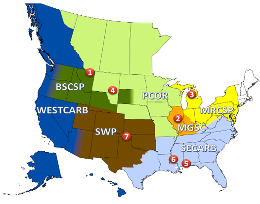 Location of the RCSP Development Phase Projects.