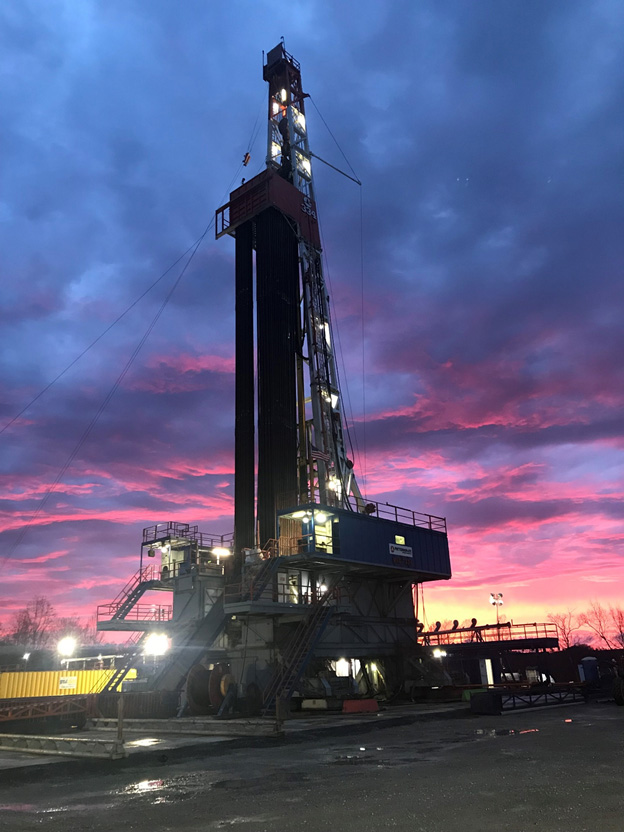 Northeast Natural Energy Morgantown Industrial Park site during the stimulation of the MIP 5 production well.