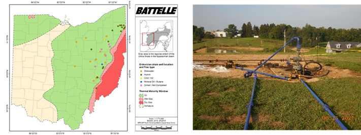 Wells drilled in or on the edge of the Utica-Point Pleasant Oil Window and field test.