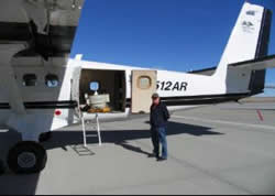 Airborne hyperspectral imagery unit - on plane