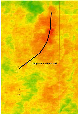 3-D seismic amplitude map.