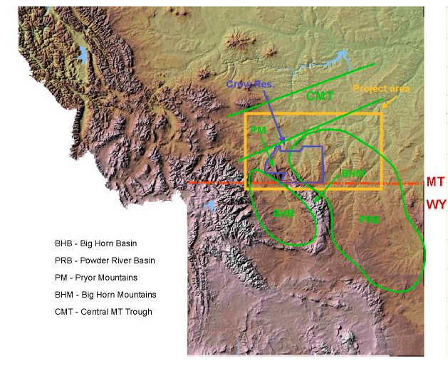 Focus of creating an exploration fairway in south-central Montana.