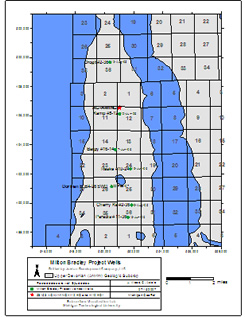 Figure 1A. Location map of project demonstration well, the A-Ming 4-12HD in Antrim County, MI.