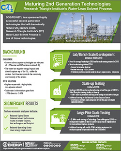 Linde/BASF’s Advanced Aqueous Amine Solvent Process is one of the highly successful 2nd-generation technologies that will reduce CO2 capture costs.