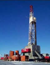 Rig at Mallik 2L-38 location  courtesy Geological Survey of Canada