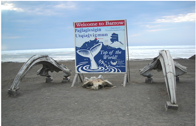 Welcome to Barrow sign