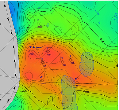 Map of East Barrow Gas Field with Proposed Hydrate Test Well Location