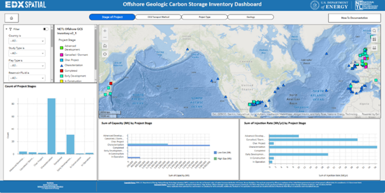 The recently released Offshore Geologic Carbon Storage Inventory Dashboard.