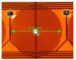 Close-up of single coil pair