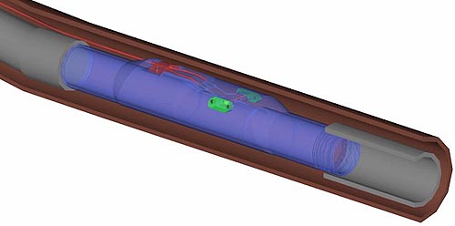 Diagram showing the location of the optical window in the pipeline