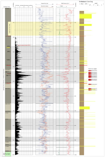 Skyline 16 Preliminary Core Log