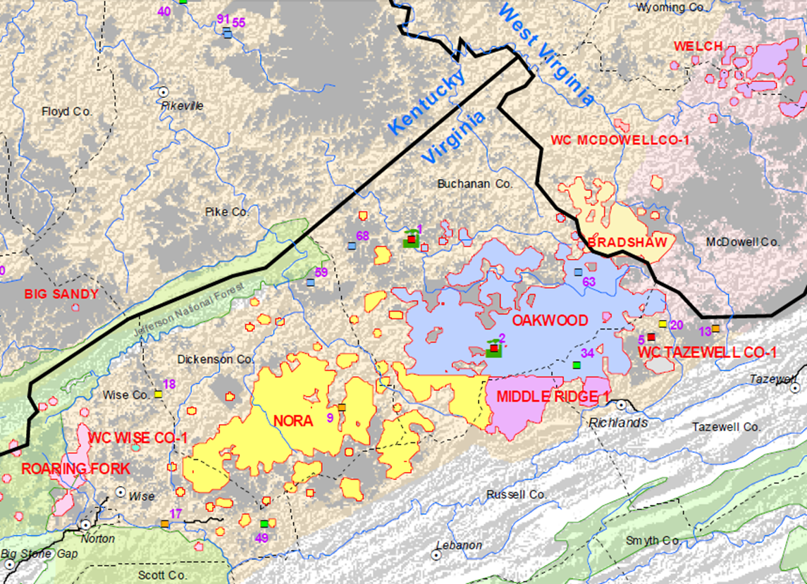 Nora Gas Field, Virginia (US Energy Information Administration, 2007)