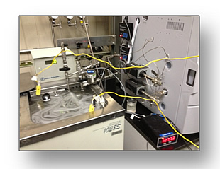 Multi-vessel kinetics measurements set up with gas chromatography real time analysis (Left) and Raman spectroscopy (Right)