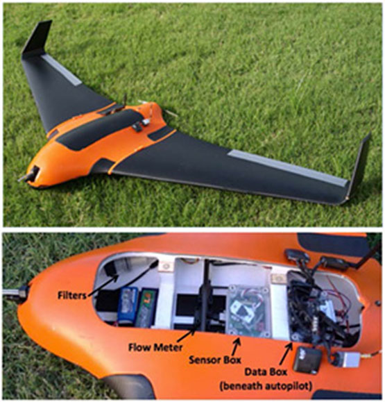 The Skywalker X8 platform will act as the UAV for Oklahoma State University’s sensor testing at the Farnsworth site