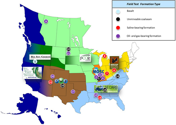 Field Test Locations for the RCSP Validation Phase