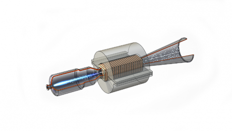 Image of a magnetohydrodynamic (MHD) power generator