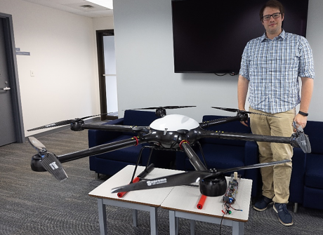 One of the drones used to capture orphaned wells.