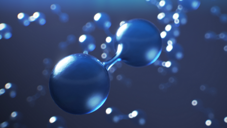 Animated hydrogen molecule