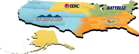 Animated map depicting the jurisdictions of each energy board.