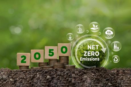 Graphic reading 'Net Zero Emissions by 2050'