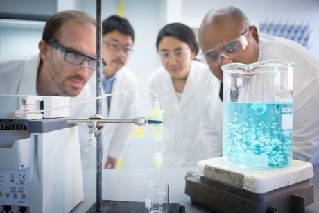 National Energy Technology Laboratory researchers utilize sorbents to extract solubilized rare earth elements from aqueous solutions.