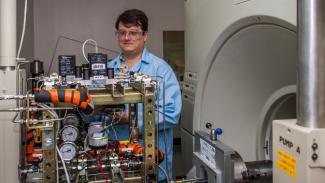 Scientist working on CT Scanning Laboratory