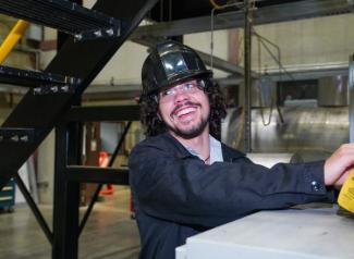 A picture of Juan Flores Garcia, a summer intern at the Pittsburgh site.