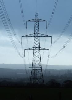 A full body image of a pylon.