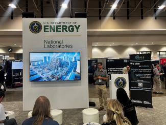 Justin Weber presenting at the recent AI Expo for National Competitiveness.